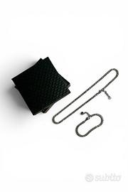 Set bracciale + collana tennis diamantati