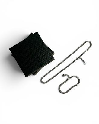 Set bracciale + collana tennis diamantati