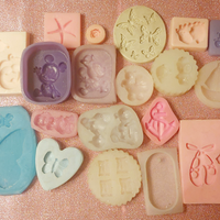 Lotto 20 stampi in gomma siliconica