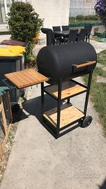 barbeque con ruote 