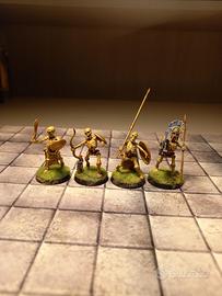 4 Miniatures Warhammer Quest AoS Skeleton Warriors