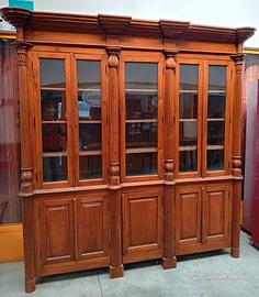 GRANDE LIBRERIA ANTICA IN STILE UMBERTINO PIEMONTE