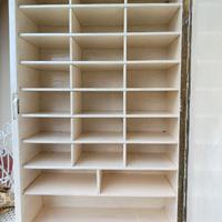 Mobiletto in legno vintage 24 scomparti