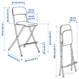 Tavolino bar e due Ikea FRANKLIN Sgabello da bar 