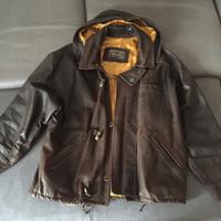 Giacca impermeabile di pelle Vintage