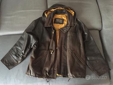 Giacca impermeabile di pelle Vintage