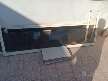 Box doccia in cristallo nero opaco 70x90