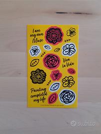 Adesivi tema Frida Kahlo, frasi immagini, 21 pezzi