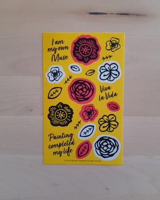 Adesivi tema Frida Kahlo, frasi immagini, 21 pezzi