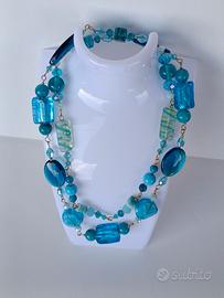Collana Murano e mezzicristalli 