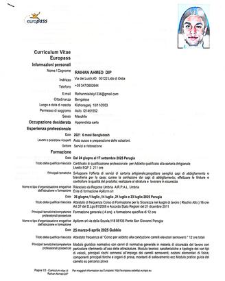 Attività sartoriale, commesso, cameriere