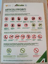 Alitalia Articoli Proibiti Check-in