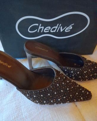 scarpe sabot con perline