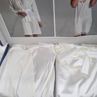 parure completo intimo vestaglia seta 