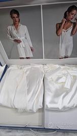 parure completo intimo vestaglia seta 