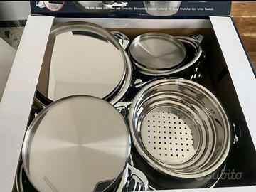 Pentole Cucina 12 Pezzi Completo – Acciaio Inox 18