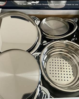 Pentole Cucina 12 Pezzi Completo – Acciaio Inox 18