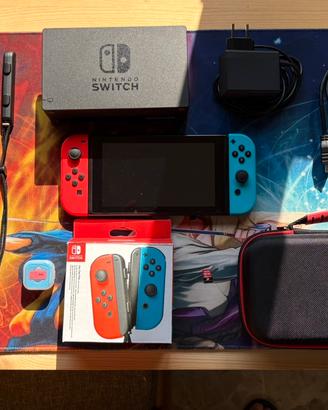Nintendo Switch V1+4 JoyCon+MicroSD 256GB Completa