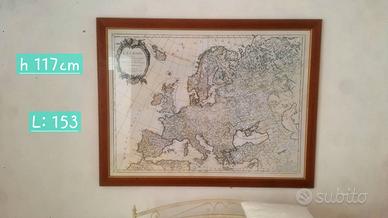 Quadro mappa d'europa