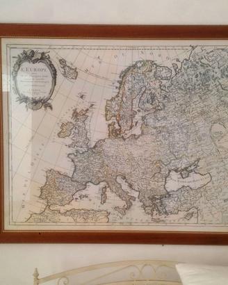 Quadro mappa d'europa