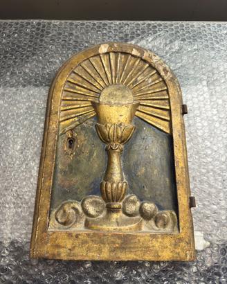 Antica Porticina di Tabernacolo in Legno Dorato