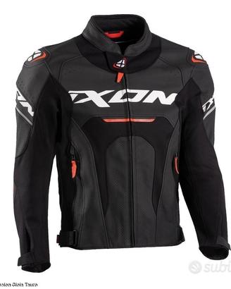 IXON Giacca Moto Pelle Jackal Uomo - Rosso -