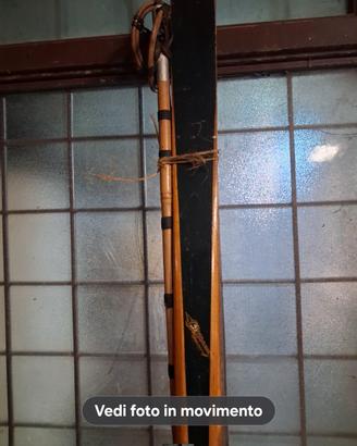 Sci in legno d'epoca vintage anni 40/50 