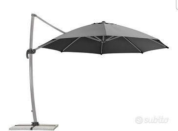 ombrellone antracite  grande 350cm diametro, in