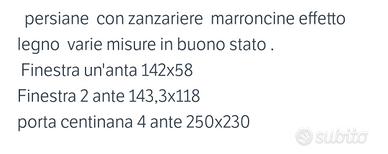 persiane con zanzariera