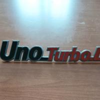 Scritta Fiat "Uno Turbo D " 1^ Serie Nuova 