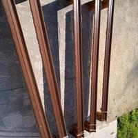 4 Antichi bastoni/mantovana  per tende in legno