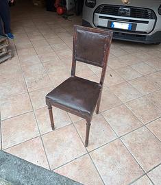 Sedia vintage in legno massello, pezzo raro