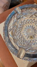 posacenere in cristallo ed argento 