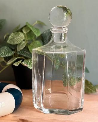 Caraffa Decanter in Vetro Soffiato a Bocca