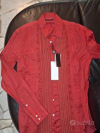 camicia elegante Roberto cavalli da uomo rossa 