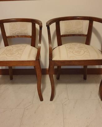 coppia di poltroncine in stile 