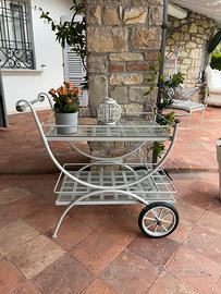 Carrello ferro battuto