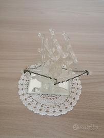 Soprammobile imbarcazione in vetro