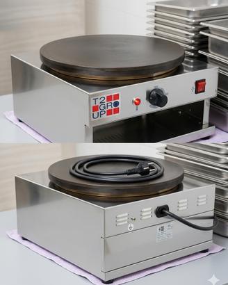 2 x Piastra Elettrica Crepes Prof. T2Group