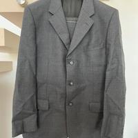 Completo uomo lana merino grigio scuro taglia 52
