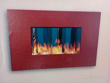 Bio Caminetto cm 92x62 da appendere come un quadro