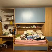 Cameretta Bambini Azzurra con Scrivania