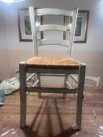 Sedia bianco shabby