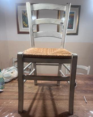 Sedia bianco shabby