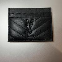 Porta carte YSL nero in pelle