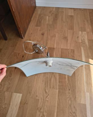 lampadario di vetro, cucina soggiorno