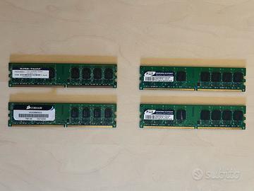 Banchi memoria DDR2-RAM 667Mhz/800Mhz da 1GB/2GB