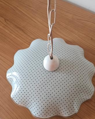 Lampadario Vintage anni '70/80 in Vetro a Campanaa