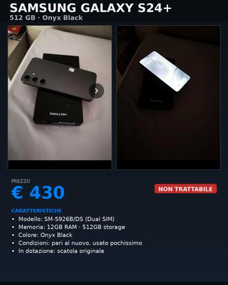 samsung galaxi S 24 + 512 GB 
