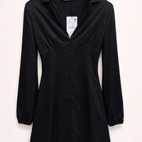 Abito nero satinato ZARA elegante taglia L